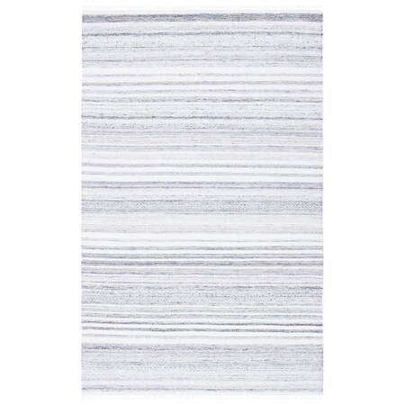 Safavieh 3 x 5 ft. Kilim Contemporary Hand Woven Rectangle Rug Ivory & Light Grey KLM277G-3